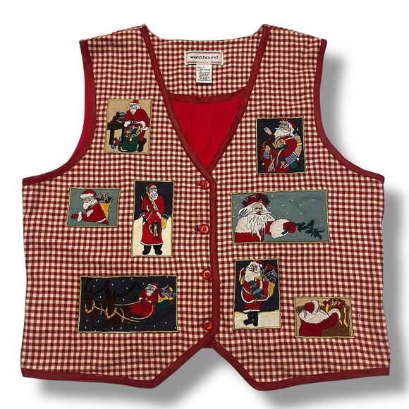 Westbound Christmas Vest LG Santa - Picture 1 of 11
